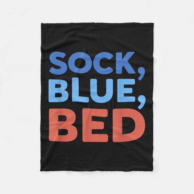 Sock Blau Bett Lustiges Meme _1  Fleecedecke (Vorderseite)