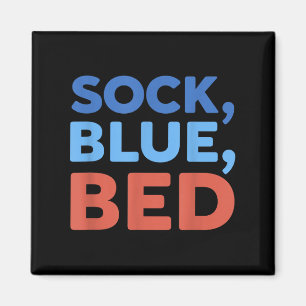Sock Blau Bett Lustiges Meme _1 Magnet