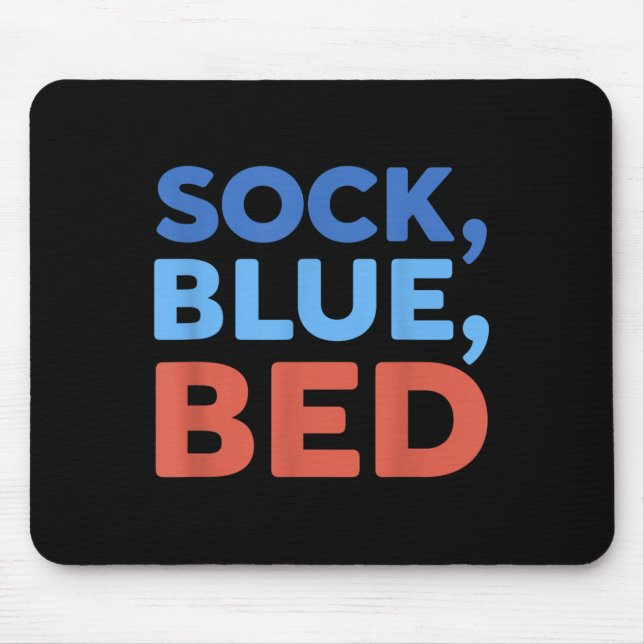 Sock Blau Bett Lustiges Meme _1  Mousepad (Vorne)