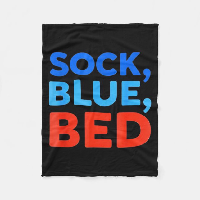 Sock Blau Bett Lustiges Meme  Fleecedecke (Vorderseite)