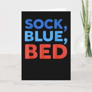 Sock Blau Bett Lustiges Meme  Karte