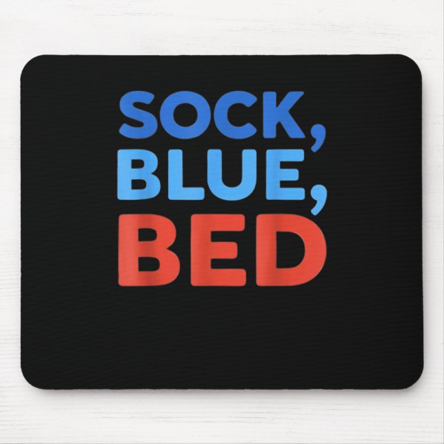 Sock Blau Bett Lustiges Meme  Mousepad (Vorne)