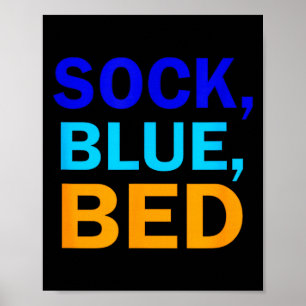 Sock Blau Bett _ Toll Sock Blau Bett Poster