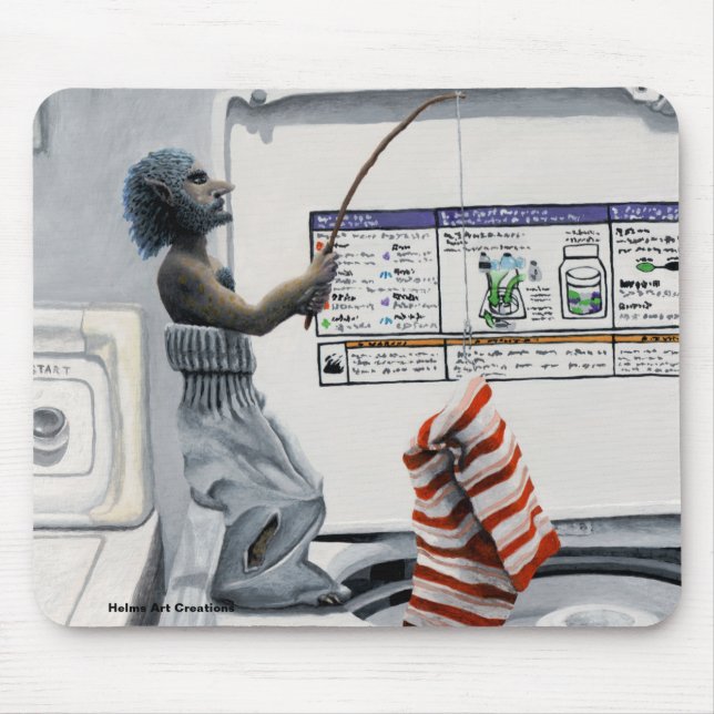 Sock Criminal Fishing Crime Fantasy Art Mousepad (Vorne)