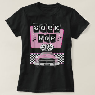 Sock Hop 1950er Rockabilly-Party-Design T-Shirt