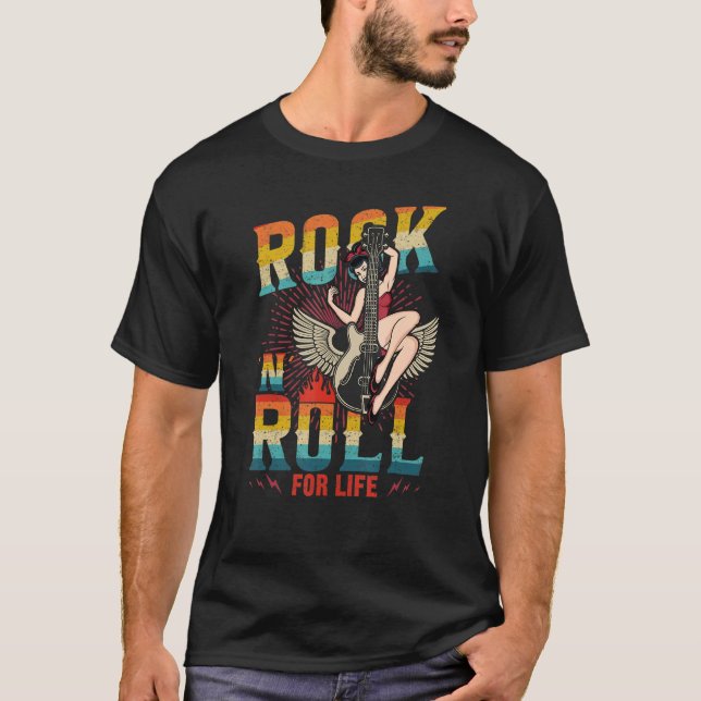 Sock Hop Costume Rock 'n' Roll for Life Greaser Ba T-Shirt (Vorderseite)