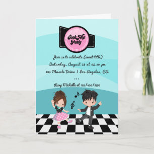 Sock-Hop-Party Einladung