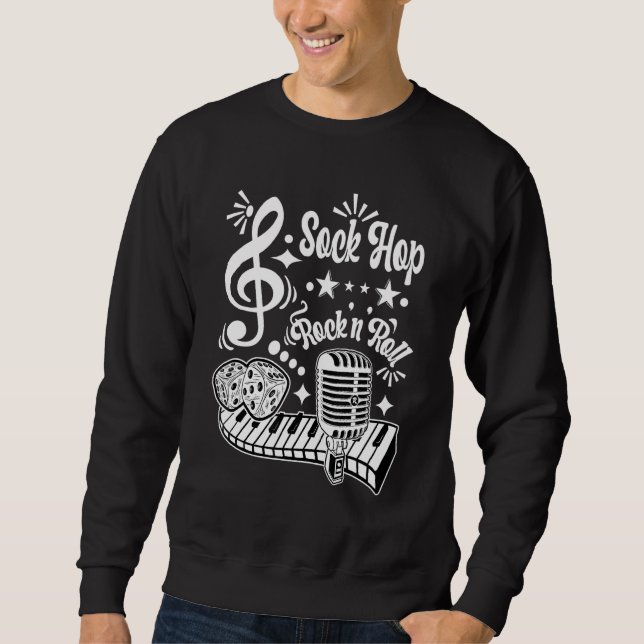 Sock Hop Party Rockabilly Retro 60er 70er Rocker R Sweatshirt (Vorderseite)
