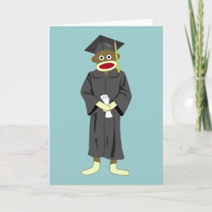 Sock Monkey Abschluss Karte