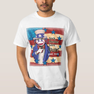 Sock Monkey-Abstimmung T-Shirt