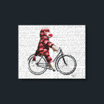 Sock Monkey auf dem Fahrrad Leinwanddruck<br><div class="desc">Children's</div>