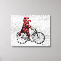 Sock Monkey auf dem Fahrrad