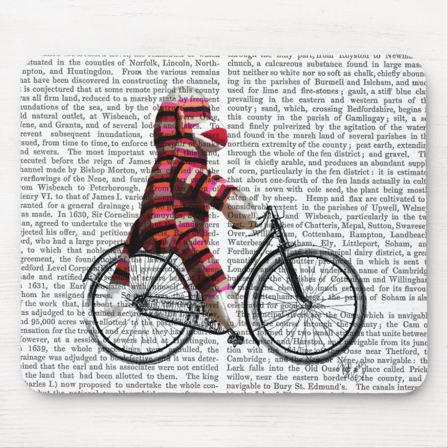 Sock Monkey auf dem Fahrrad Mousepad (Vorne)