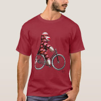 Sock Monkey auf dem Fahrrad