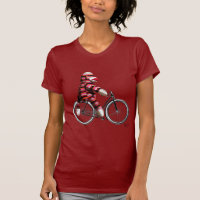 Sock Monkey auf dem Fahrrad