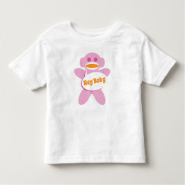Sock Monkey Baby Shirt Pink personalisieren