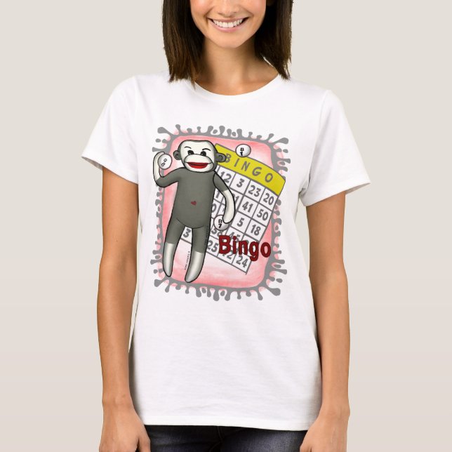 Sock Monkey Bingo T - Shirt (Vorderseite)