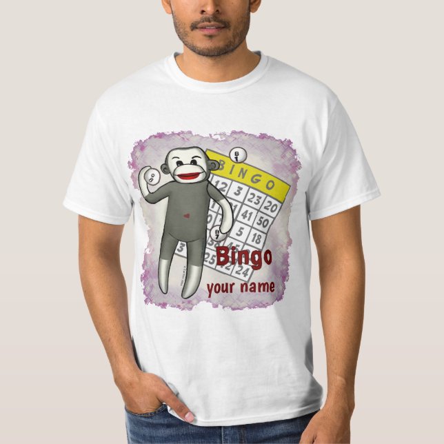 Sock Monkey Bingo T-Shirt (Vorderseite)