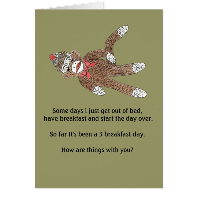 Sock Monkey Blank InsideCard (Vorne)
