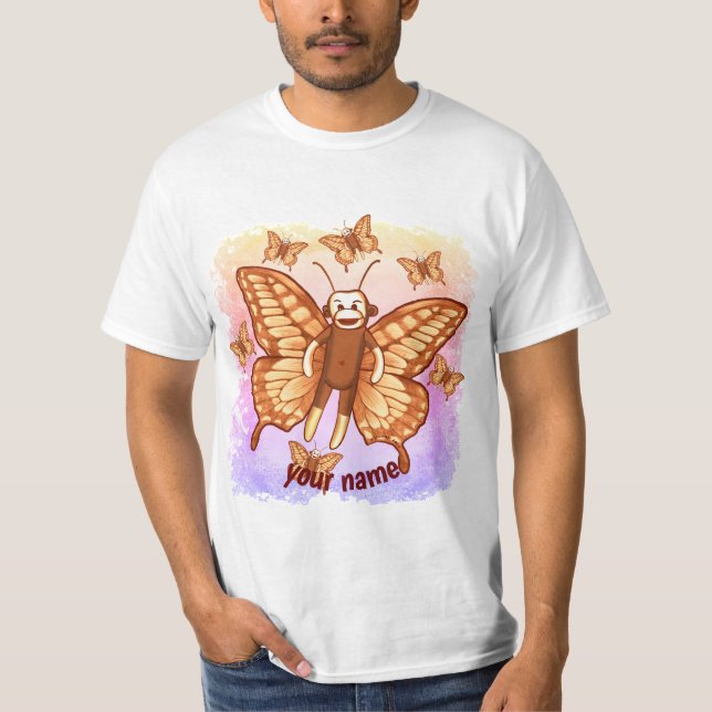 Sock Monkey Butterfly T - Shirt (Vorderseite)
