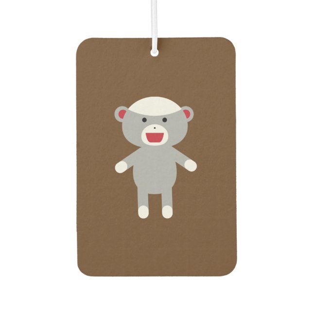 Sock Monkey Car Air Freshener Autolufterfrischer (Vorderseite)