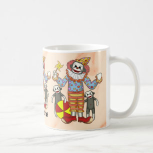 Sock Monkey Clown Kaffeetasse