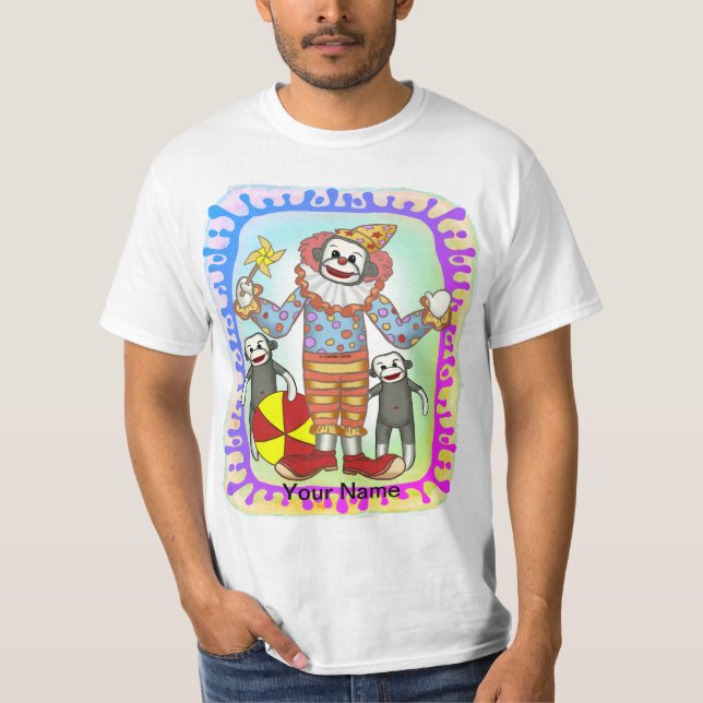 Sock Monkey Clown T-Shirt (Vorderseite)