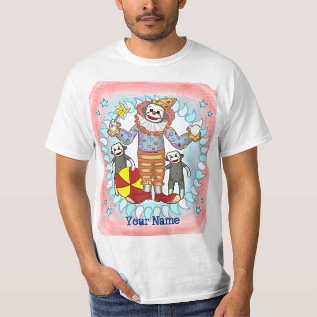 Sock Monkey Clown-T - Shirt (Vorderseite)