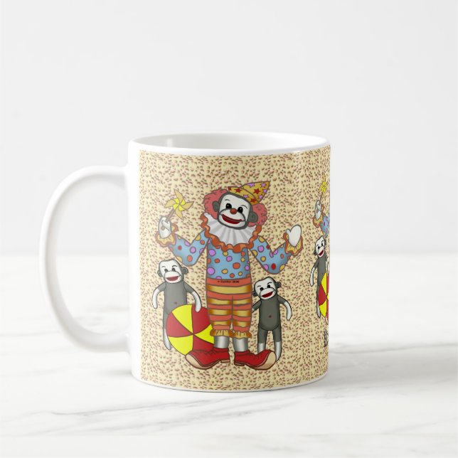 Sock Monkey Clown Tasse (Links)