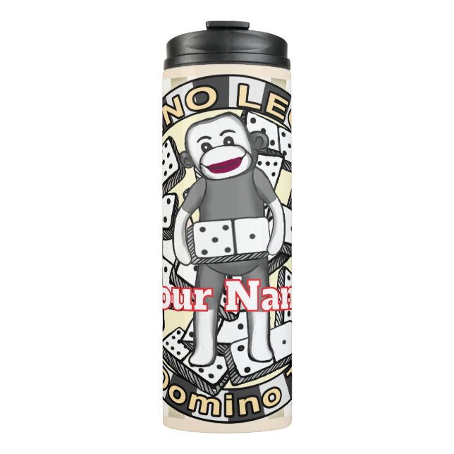 Sock Monkey Domino Legende Becher (Vorderseite)