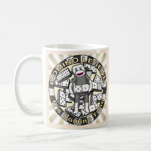 Sock Monkey Domino Legende Kaffeetasse