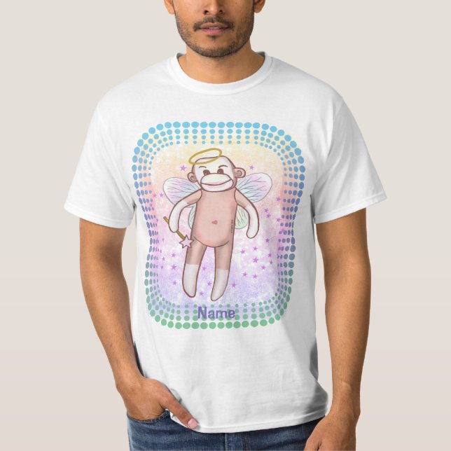 Sock Monkey Engel T-Shirt (Vorderseite)