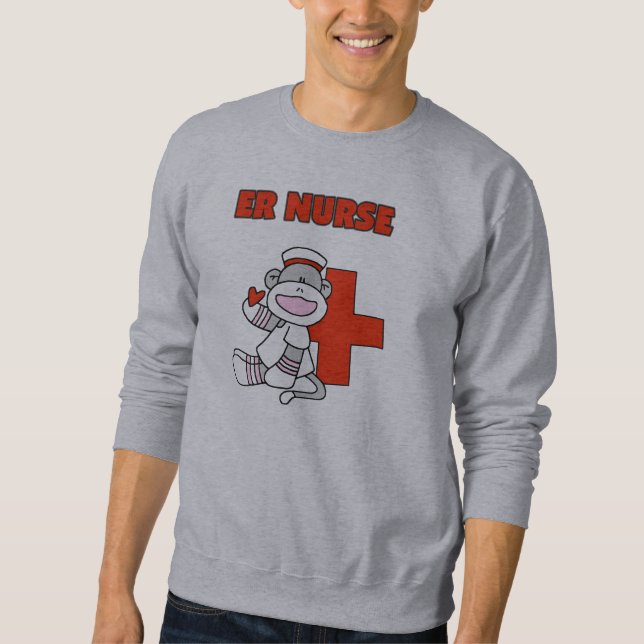 Sock Monkey ER Nurse T - Shirt und Geschenke (Vorderseite)