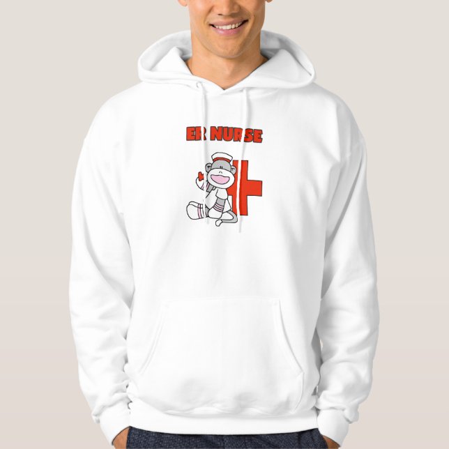 Sock Monkey ER Nurse T - Shirt und Geschenke (Vorderseite)