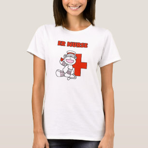 Sock Monkey ER Nurse T - Shirt und Geschenke