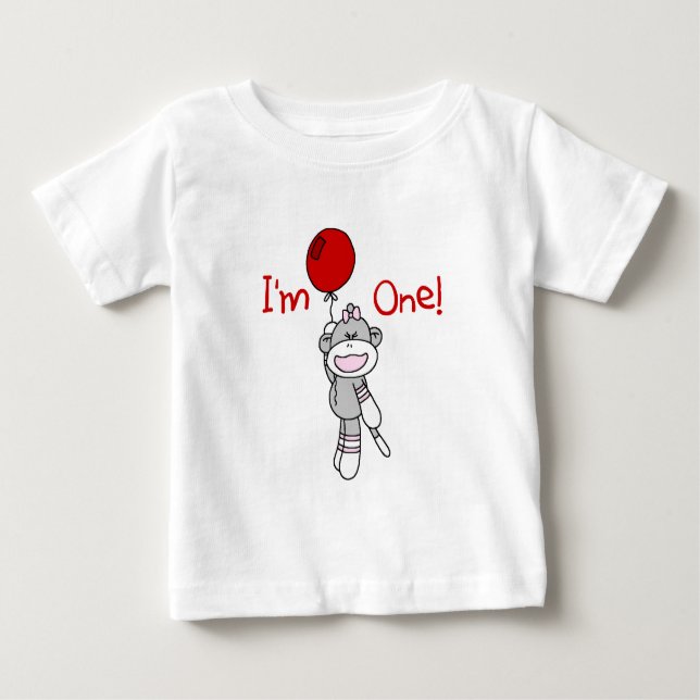 Sock Monkey Erstgeburt Tshirts und Geschenke (Vorderseite)