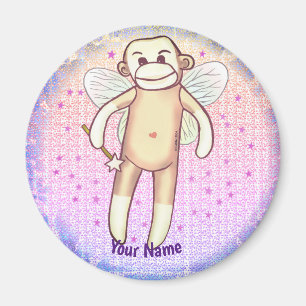 Sock Monkey Fee Magnet