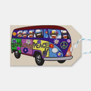 Sock Monkey Friedensbus Geschenkanhänger