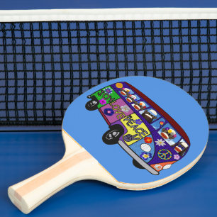 Sock Monkey Friedensbus  Tischtennis Schläger