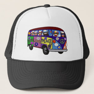 Sock Monkey Friedensbus  Truckerkappe