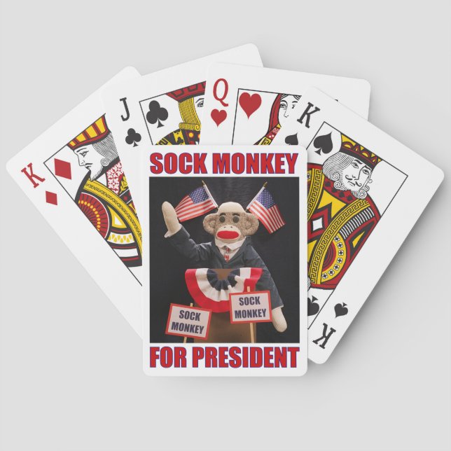 Sock Monkey für den Präsidenten Spielkarten (Rückseite)