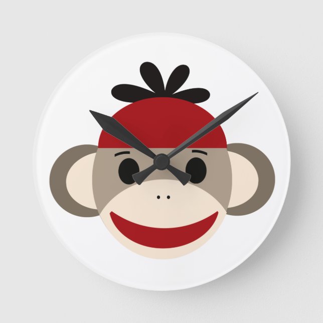 Sock Monkey für Junge Uhr (Vorderseite)