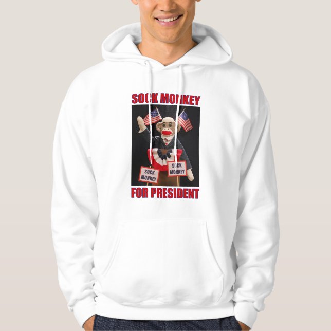 Sock Monkey für Präsident Hoodie (Vorderseite)