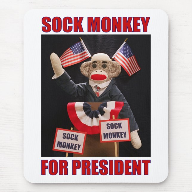 Sock Monkey für Präsident Mousepad (Vorne)