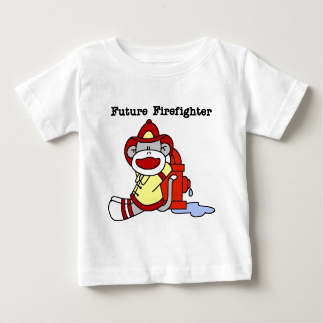 Sock Monkey Future Firefighter Tshirts and Ohrts (Vorderseite)