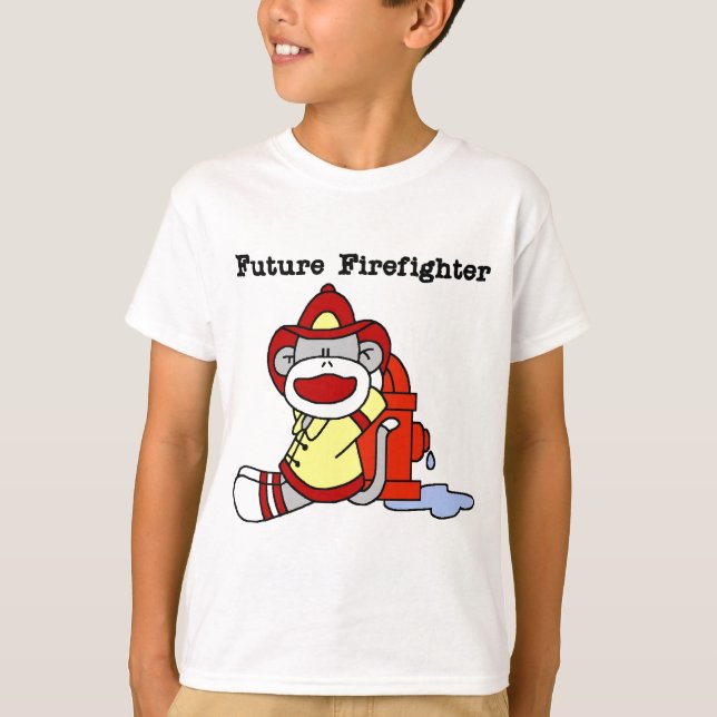 Sock Monkey Future Firefighter Tshirts and Ohrts (Vorderseite)