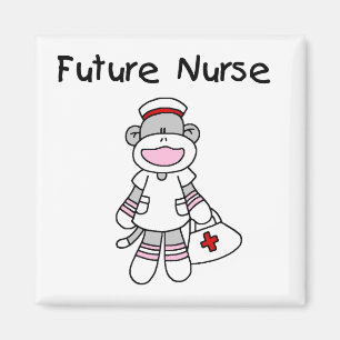 Sock Monkey Future Krankenpflege T - Shirt und Ges Magnet