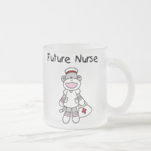 Sock Monkey Future Krankenpflege T - Shirt und Ges Mattglastasse