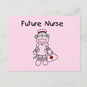 Sock Monkey Future Krankenpflege T - Shirt und Ges Postkarte