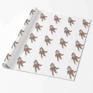 Sock Monkey Gift Wrap Geschenkpapier